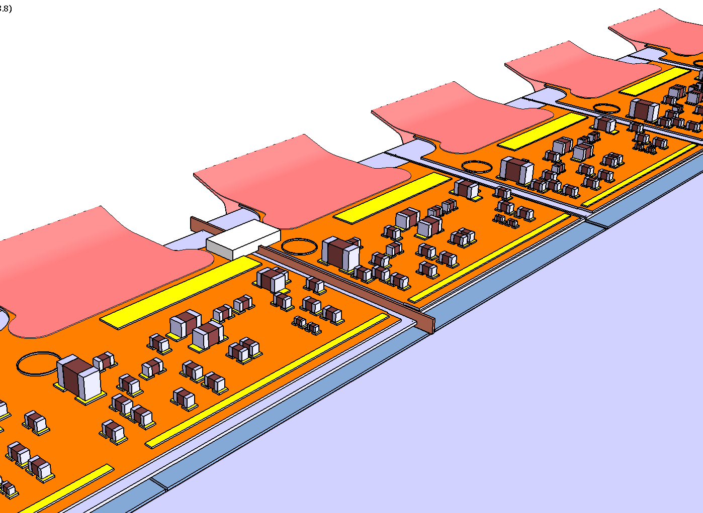 HV insulation and bridge (avoid glue on the sensor edge)